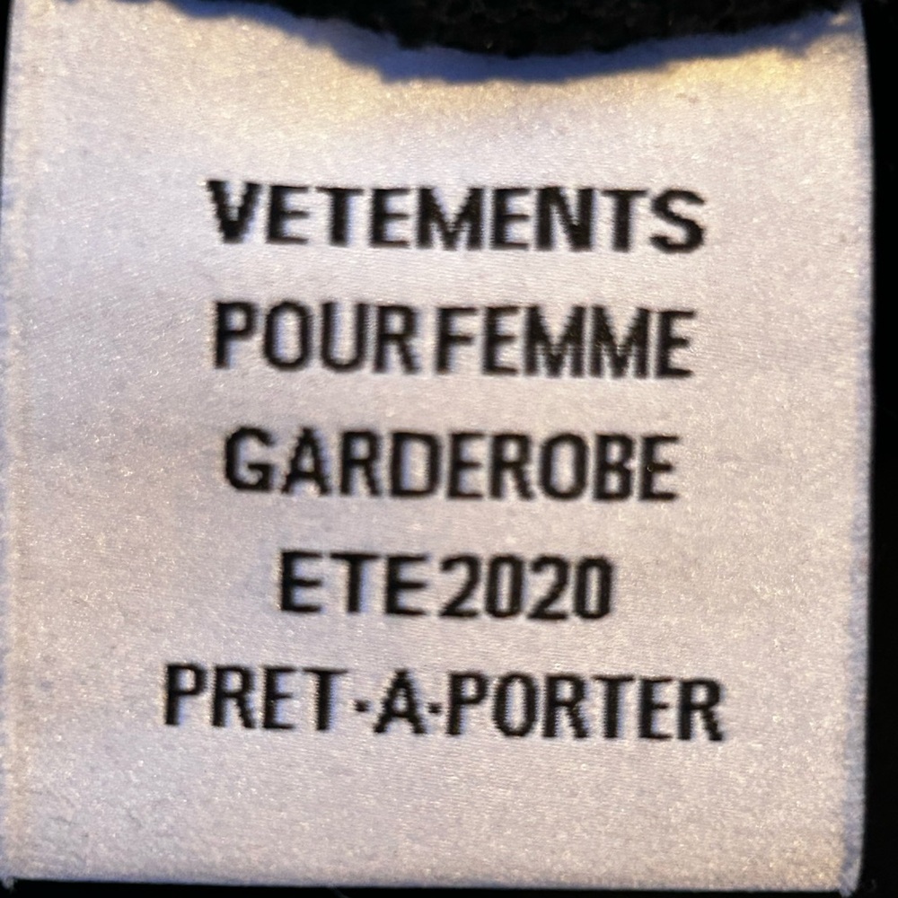 VETEMENTS BLK N BLUE ECSTASY HOODIE 2020 SPRING MEDIUM HOODIE - Picture 10 of 16